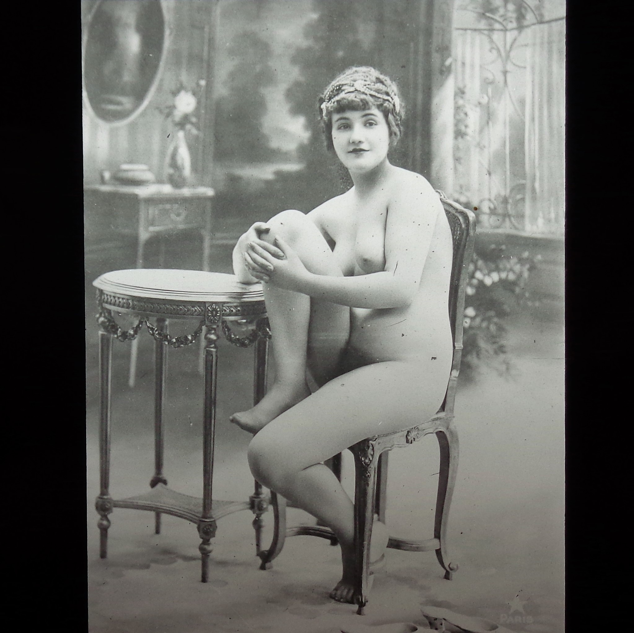 erotic magic lantern slide