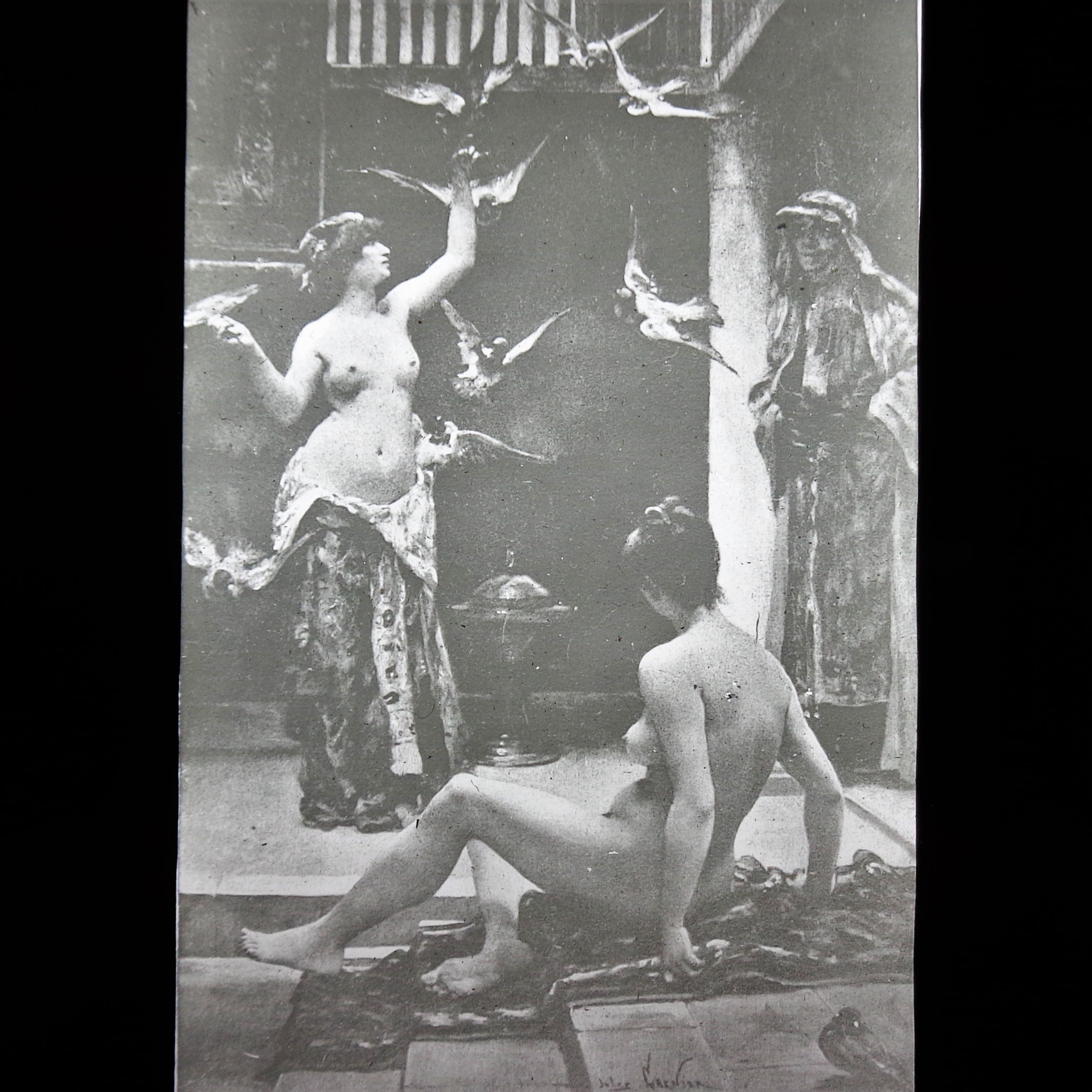 erotic magic lantern slide